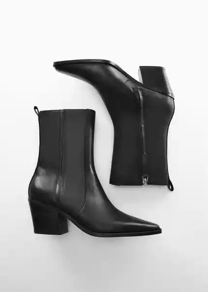 Botines Strechy Negro Talla 36 Mujer Mango