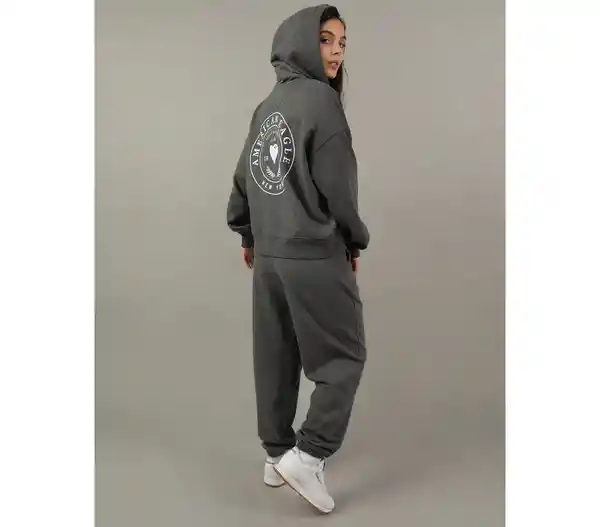 Buzo Mujer Gris Talla Small American Eagle