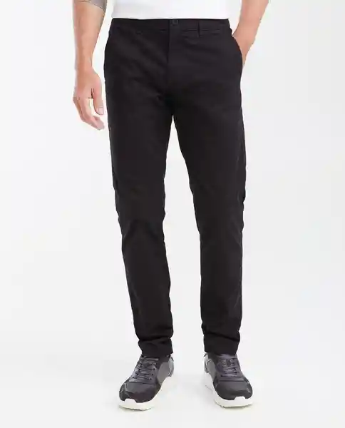 Pantalón Smart Negro Sombrio Ultraoscuro Talla 34 Chevignon