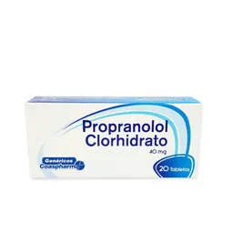 Propanolol Clorhidrato 40 Mg x 20 Cápsulas