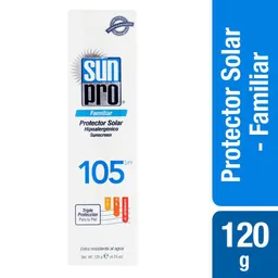 Sun Pro Protector Solar Hipoalergénico Spff 105 Familiar