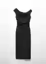 Vestido Twisted Negro Talla XL Mujer Mango