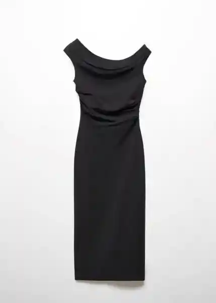 Vestido Twisted Negro Talla XL Mujer Mango