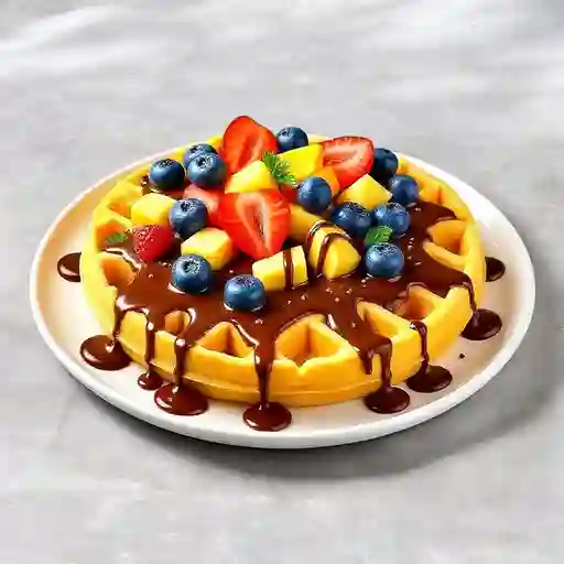 Waffle de Nutella y Fruta