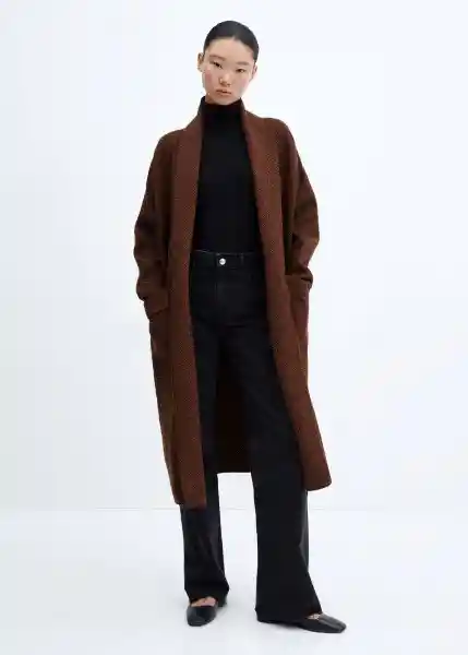 Abrigo Chasey Marrón Talla L Mujer Mango