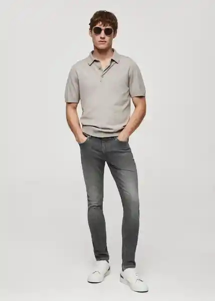 Jean Judein Tejano Gris Talla 36 Hombre Mango