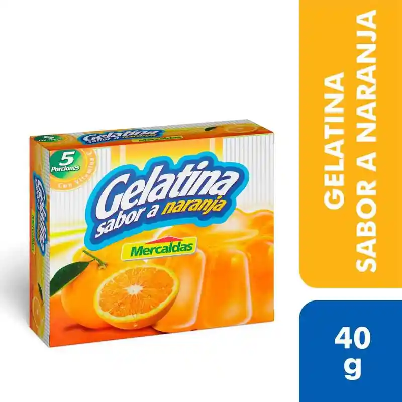 Mercaldas Gelatina en Polvo Naranja