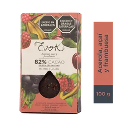 Evok Barra De Chocolate 82% Cacao