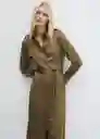 Vestido Jana Khaki Talla XS Mujer Mango