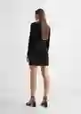 Vestido Crossyv Negro Talla 22 Teen Niñas Mango