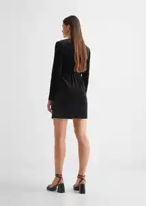 Vestido Crossyv Negro Talla 22 Teen Niñas Mango