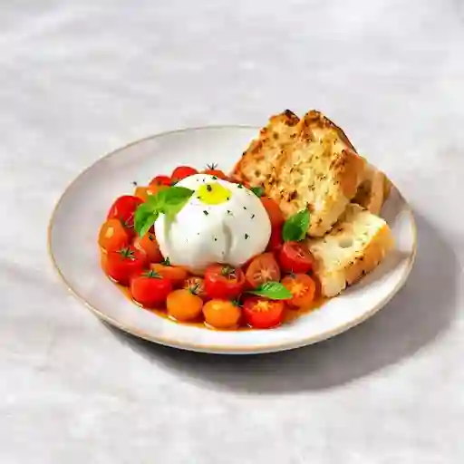 Burrata Sobre Tomate Al Forno