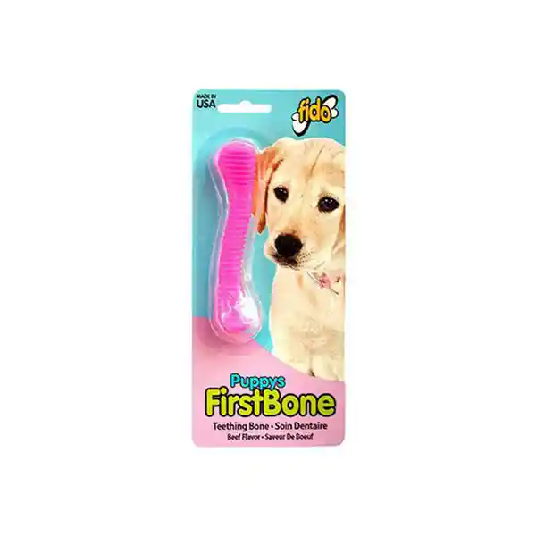 Fido Hueso Para Perro Cachorros Rosado