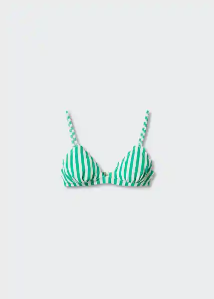 Top Bikini Ondita Verde Pastel Talla M Mujer Mango