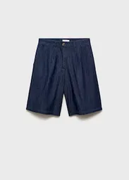 Bermuda Paros Tejano Soft Talla 38 Mujer Mango