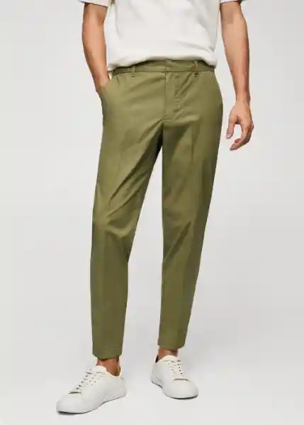 Pantalón Trevi Khaki Talla 40 Hombre Mango