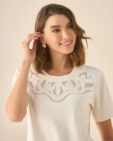 Camiseta Crudo Vainilla Claro Talla L 602G200 Esprit