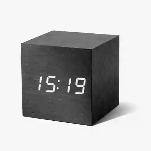 Inkanta Reloj de Cubo Click Clock Negro