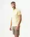 Camiseta Polo Muscle Masculino Amarillo Lavado Claro S Chevignon