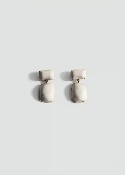 Pendientes Telma Blanco Talla 99 Mujer Mango