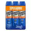 Desodorante Hombre Antitranspirante Speed Stick Spray 91g x3