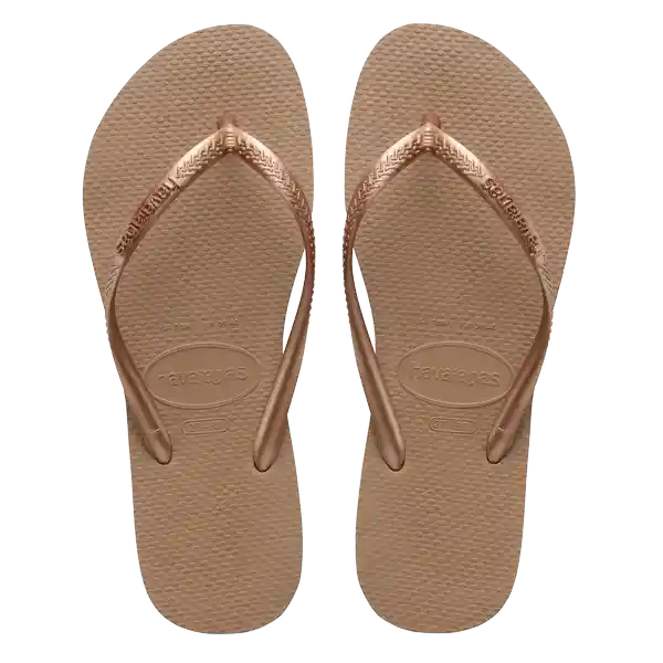 Havaianas Sandalias Slim Oro Rosa Talla 37 4000030