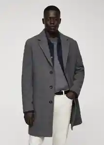 Abrigo Haki Gris Claro Vigoré Talla M Hombre Mango