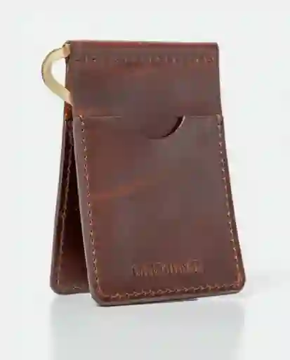 Billetera Clip Leather Goods Café Castaño Oscuro Chevignon