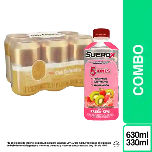 Combo Club Colombia Dorada + Suerox Fresa Kiwi