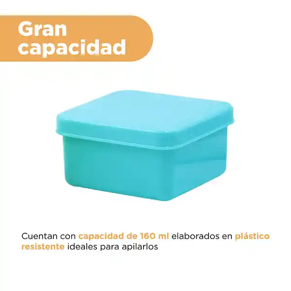 Contenedor Para Alimentos de de Colores 160 mL Miniso