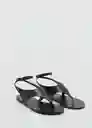 Sandalias Wally Negro Talla 37 Mujer Mango