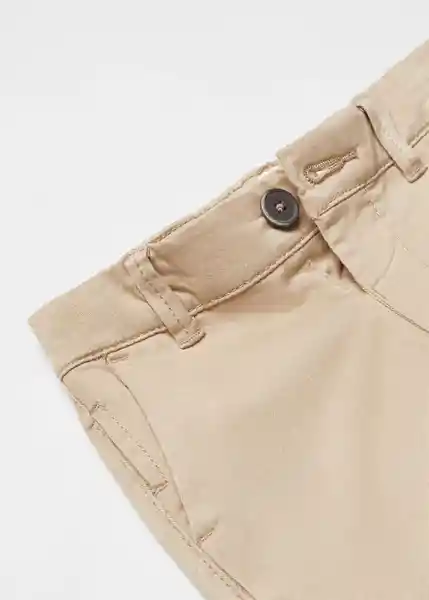 Pantalón Chino5 Niños Beige Talla 72 Mango