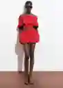 Short Bellini Rojo Talla 38 Mujer Mango