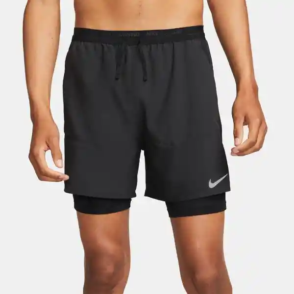 Nike Short Df Stride 5in Hybrid Para Hombre Negro Talla S