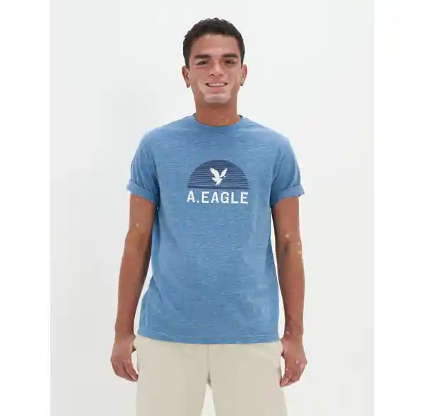 Camiseta Hombre en Azul T. Large American Eagle