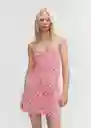 Vestido Sea Rosa Talla M Mujer Mango