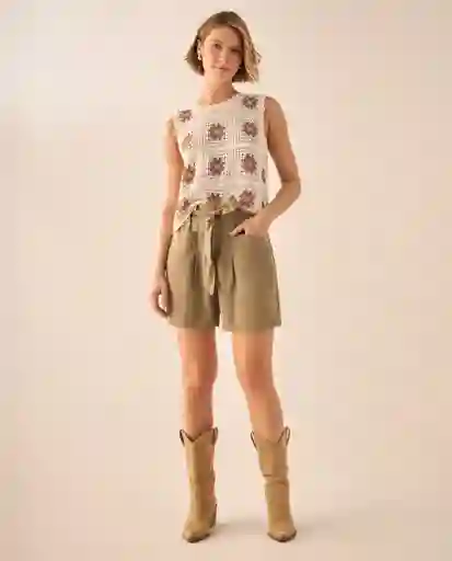 Bermuda Short Verde Pantano Medio Talla 14 659G002 Esprit