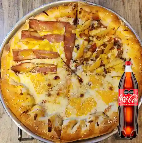 Pizza Mediana 6 Porciones + CocaCola Org 1.5l