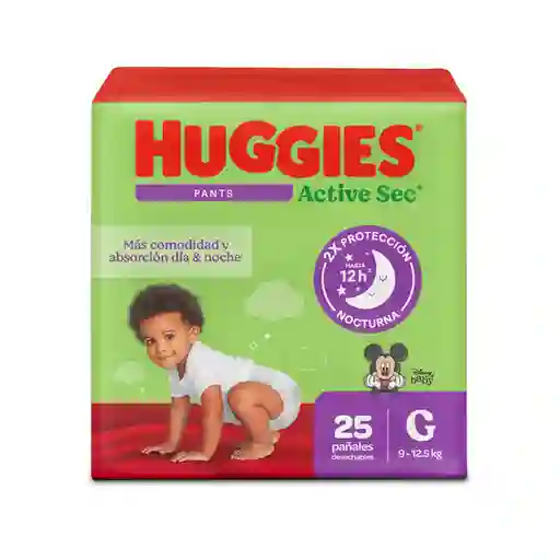 Pañales Huggies Active Sec Pants Etapa 3/G Absorción 25 Und