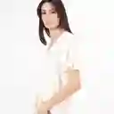 Blusa Cuello V Manga Corta Blanco Talla S 704427