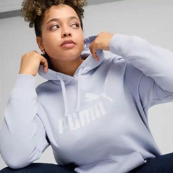 Puma Buzo Hoodie Ess No. 1 Logo Fl (S) Lifestyle Mujer Azul T XS