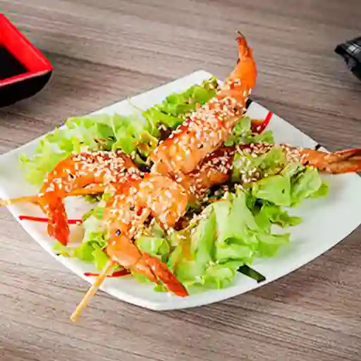 Yakitori de Langostinos