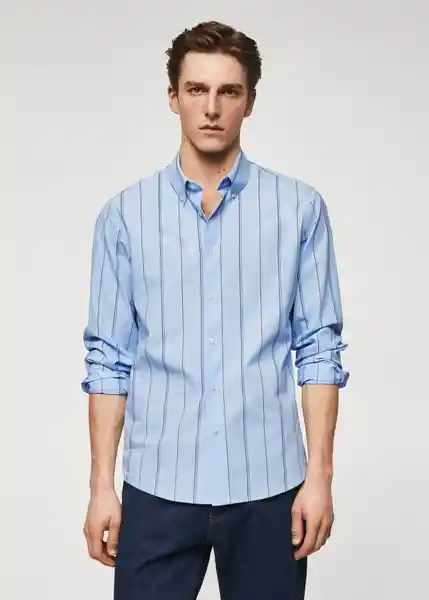 Camisa Esen Azul Talla L Hombre Mango