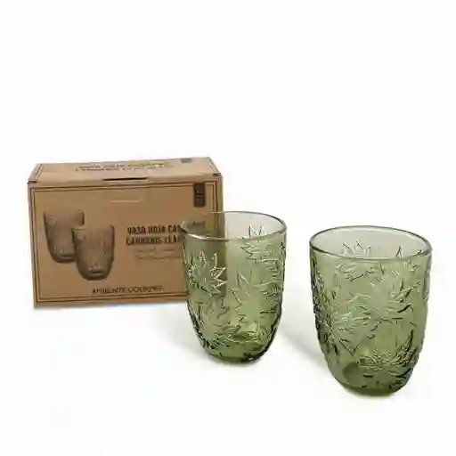 Set Vaso Hoja Cannabis Ambiente Gourmet