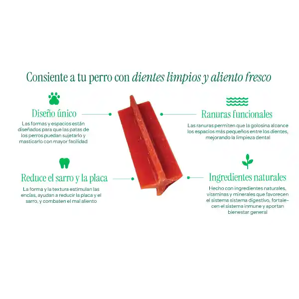 Sticks Menthic. Snacks Dentales x 6 Unidades (75Gr)