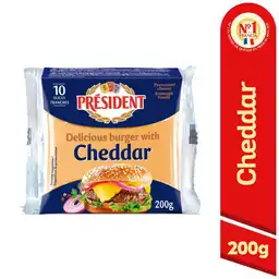 President Queso Cheddar en Láminas