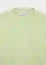 Buzo Jersey Agur Verde Pastel Talla 24 Mujer Mango