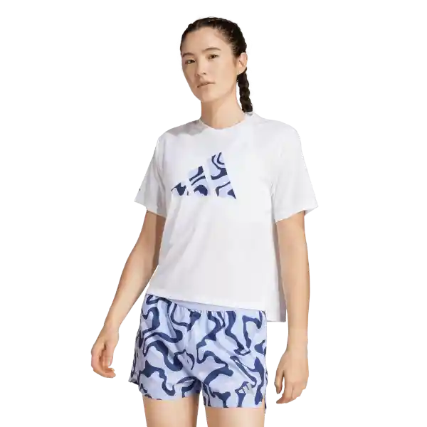 Adidas Camiseta Manga Corta Run it Bl Tee W Mujer Blanco Talla L