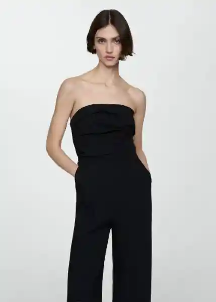 Enterizo Mono Tara Negro Talla S Mujer Mango