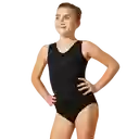 Domyos Body Trusa Gimnasia Sin Manga Básico Niña Negro Talla 6A